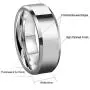 CROWNAL 6mm 8mm 10mm Silver/Gold Tungsten Carbide Wedding Band Ring Engraved I Love You Men Women Brushed Strip Beveled Edge Size 4 to 17 CROWNAL 6mm 8mm 10mm Silver/Gold Tungsten Carbide Wedding Band Ring Engraved I Love You Men Women Brushed Strip Beveled Edge Size 4 to 17