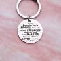 AKTAP Laboratory Technician Key Chain Science Symbol Jewelry Microscope Gift for Science Lovers You’re Braver Than You Believe