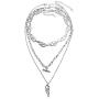 tenghong2021 Hip Hop Flame Choker Necklaces Streetwear Punk Style Flame Layered Pendant Necklace Cool Rock Clavicle Chain Necklace Jewelry Accessories for Hip Hop Male Female Lovers