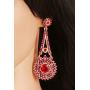 Touchstone Indian Bollywood paisley Rhinestone designer bridal jewelry earrings for women in antique gold tone