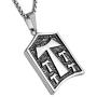 HZMAN Christian Tau Tao Cross Franciscan Stainless Steel Shield Pendant Necklacee 22+2 Inch