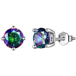 Aurora Tears Mystic-Rainbow-Topaz 925 Sterling Silver Jewelry Women Mystic Topaz Gift Girls Dating/Wedding/Anniversary/Bridal Present Fashion Jewellery