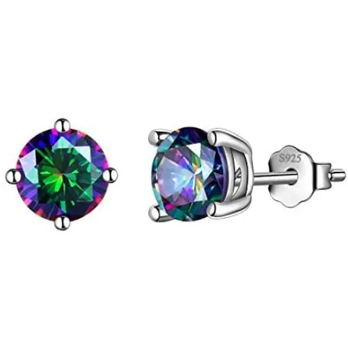 Aurora Tears Mystic-Rainbow-Topaz 925 Sterling Silver Jewelry Women Mystic Topaz Gift Girls Dating/Wedding/Anniversary/Bridal Present Fashion Jewellery