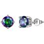 Aurora Tears Mystic-Rainbow-Topaz 925 Sterling Silver Jewelry Women Mystic Topaz Gift Girls Dating/Wedding/Anniversary/Bridal Present Fashion Jewellery