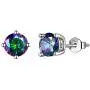 Aurora Tears Mystic-Rainbow-Topaz 925 Sterling Silver Jewelry Women Mystic Topaz Gift Girls Dating/Wedding/Anniversary/Bridal Present Fashion Jewellery