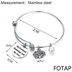 Gift for Grandma My Greatest Blessings Call Me Grammy,Nana,Gigi,Mimi Bracelet Family Tree Wire Bracelet Grandmother Jewelry for Mothers Day