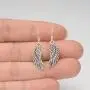 EVER FAITH Womens 925 Sterling Silver Bali Inspired Fashion Tiny Angle Wing Hook Dangle Earrings EVER FAITH Womens 925 Sterling Silver Bali Inspired Fashion Tiny Angle Wing Hook Dangle Earrings