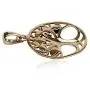 Multicolor Amber Sterling Silver Gold Plated Tree Pendant Necklace Chain 18''