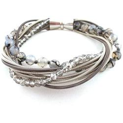 The Island Pearl Stainless Steel Piano Wire with Agate