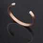 WUSUANED Hair Tie Bracelet Stainless Steel Grooved Cuff Bangle Gift for her