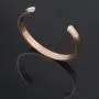 WUSUANED Hair Tie Bracelet Stainless Steel Grooved Cuff Bangle Gift for her