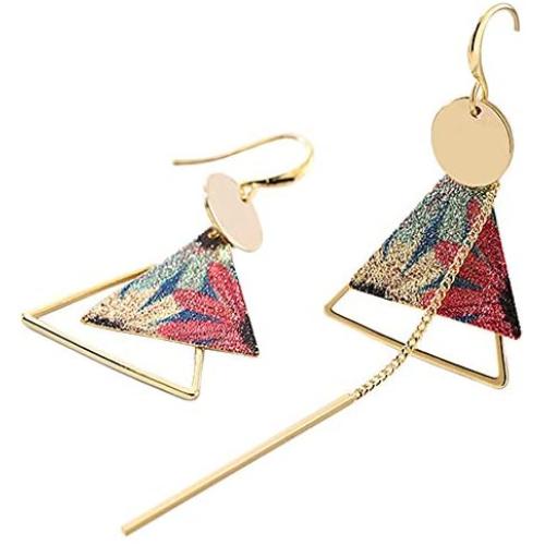 Fashion Geometric Earring Metal Dangle Bohemian Earrings Plating Gold Dangling Art Style Earrings for Women Girl Gift Jewelry