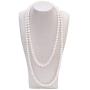 BeautyMood 2 Pcs Pearl Necklace, Stylish Long Pearl Chain for Clothing, Clothing Accessories Bead Accessories