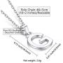SILVERCUTE 925 Sterling Silver 26 Letters Pendant Cute Choker Chain with Monogram Charm Tiny Initial Necklace for Women Girls, Polished or CZ Style, with Gift Box