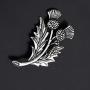 LBSBO Outlander Inspired Jewelry Double Scottish Thistle Brooch Pin Sassenach Scottish Outlander Gift Scottish Brooch
