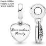 Pandora Jewelry Love Makes A Family Dangle Cubic Zirconia Charm in Sterling Silver