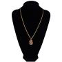 Moca Jewelry Iced Out Headphone Shape Pendant Necklace 18K Gold Plated Bling CZ Simulated Diamond Hip Hop Rapper Chain Necklace for Men Women