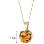 14 Karat Yellow Gold Round Cut 1.75 Carats Citrine Pendant