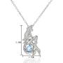 Mermaid Luminous Pendant Necklace for Women Teen Girl Gift Jewelry