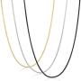 FIBO STEEL 0.9mm Stainless Steel Mens Womens Necklace Snake Chain 3 Pcs a Set, 14-36 inches