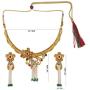 Efulgenz Indian Bollywood Gold Plated Crystal Kundan Rhinestone Faux Pearl Wedding Choker Collar Necklace Earrings Jewelry Set
