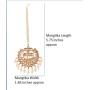 Touchstone Indian Bollywood Stylish Contemporary Designer Jewelry Hand Head Wedding Accessory Kaleera Mangtika in Gold Silver Tone for Women.