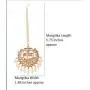 Touchstone Indian Bollywood Stylish Contemporary Designer Jewelry Hand Head Wedding Accessory Kaleera Mangtika in Gold Silver Tone for Women.