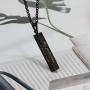 Love Jewelry Personalized Couple Stainless Steel Necklace Engraved Initial Name Vertical Bar Necklace Birthday Gift