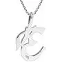 AeraVida Sacred Prayer Sign Mystic Om or Aum .925 Sterling Silver Pendant Necklace