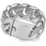 Rowin&CO Chunky Heavy 32mm Thick Stainless Steel Bracelet Mens Punk Gothic Curb Cuban Chain,9.5 inch