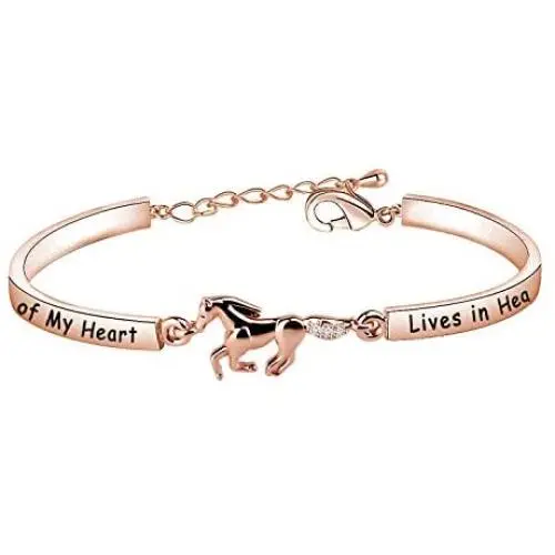 Zuo Bao Horse Memorial Jewelry Horse Lover Bracelet A Piece of My Heart Lives in Heaven Gift Loss of Horse Bracelet Zuo Bao Horse Memorial Jewelry Horse Lover Bracelet A Piece of My Heart Lives in Heaven Gift Loss of Horse Bracelet