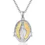 KINGWHYTE St Michael/St Christopher/Jesus Cross Necklace for Men Women The Archangel Protect Us 925 Sterling Silver 20''+2''