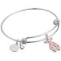 Alex and Ani Halos & Glories, Ballet Shoes Shiny Silver Bangle Bracelet