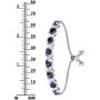 Belinda Jewelz Womens Sterling Silver Birthstones Adjustable XO Bolo Bracelet