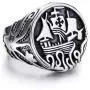 Elfasio Viking Drakkar Ship Kraken Norse Sea Monster Octopus Squid Tentacle Stainless Steel Vintage Ring Elfasio Viking Drakkar Ship Kraken Norse Sea Monster Octopus Squid Tentacle Stainless Steel Vintage Ring