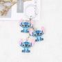 WSNANG Ohana Keychain Ohana Means Family Hibiscus Flower Charm Keychain Hawaiian Ohana Gift Lilo Stitch Jewelry Gift for Family Best Friends