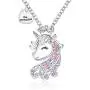 PPJew Unicorn Necklace for Girls Crystal Pendant Necklaces Unicorn Jewelry for Teens Little Girls Daughter Granddaughter Birthday Party Gift