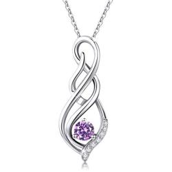 Mother Day Gift Clearance Infinity Necklace for Women S925 Sterling Silver Infinity Jewelry I Love You Forever Pendant Necklace Gifts for Women 18+2 Inch with Gift Box