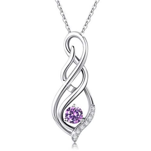 Mother Day Gift Clearance Infinity Necklace for Women S925 Sterling Silver Infinity Jewelry I Love You Forever Pendant Necklace Gifts for Women 18+2 Inch with Gift Box