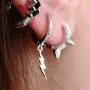Lightning Bolt Dangle Hoop Earrings for Women Teen Girls 925 Sterling Silver with Charms Huggie Flash Dipped Drop Cartilage Clip Earrings Cute Punk Delicate Fashion Jewelry Gift Best Friend Lightning Bolt Dangle Hoop Earrings for Women Teen Girls 925 Sterling Silver with Charms Huggie Flash Dipped Drop Cartilage Clip Earrings Cute Punk Delicate Fashion Jewelry Gift Best Friend