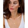 Evil Eye Necklace for Women Gold Medallion Coin Necklace Crescent Moon Necklace Protection Hamsa Necklace 18K Gold Plated Necklaces for Women Dainty Jewelry Gift
