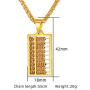 Ineffable 18K Gold Plated/Stainless Steel Abacus Necklaces for Women Pendant Necklaces Men Vintage Matching Chain Valentine Gift