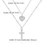 CONCISE ROYAL 2 Layered Pendant Necklaces for Women Girls,Plated Silver Gold Rose Gold Delicate Dainty Spirit Inspiration Jewelry Gift for Women Girls on Birthday Graduation Holiday
