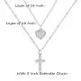 CONCISE ROYAL 2 Layered Pendant Necklaces for Women Girls,Plated Silver Gold Rose Gold Delicate Dainty Spirit Inspiration Jewelry Gift for Women Girls on Birthday Graduation Holiday