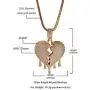 KMASAL Jewelry Hip Hop Iced Out Broke Heart Chain Bling Pendant 18K Gold Plated Necklace for Men Women KMASAL Jewelry Hip Hop Iced Out Broke Heart Chain Bling Pendant 18K Gold Plated Necklace for Men Women