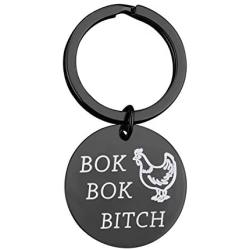 MAOFAED Funny Chicken Gift Chicken Lover Gift Chicken Keychain Crazy Rich Asians Inspired Keychain Gift for Friend