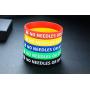 XUANPAI 5 Pack Rubber Silicone Sport Medical Emergency Alert ID Bracelets Wristband for Men Women Kids