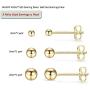 Sterling Silver Tiny Round Ball Stud Earrings for Women Girls Men- 3 Pairs Hypoallergenic Small Dot Studs Earrings Pack Cartilage Tragus Helix Earrings (2mm 3mm 4mm)