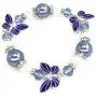 Butterfly Bracelet - Butterfly Jewelry Gift For Women Teen Girls With Rhinestone Beads - Butterfly Lovers Valentine Gift - Blue White Beaded Stretch Bracelet Bangle In Gift Pouch Butterfly Bracelet - Butterfly Jewelry Gift For Women Teen Girls With Rhinestone Beads - Butterfly Lovers Valentine Gift - Blue White Beaded Stretch Bracelet Bangle In Gift Pouch