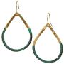 Handmade Boho Open Teardrop Gold Patina Earrings for Women
